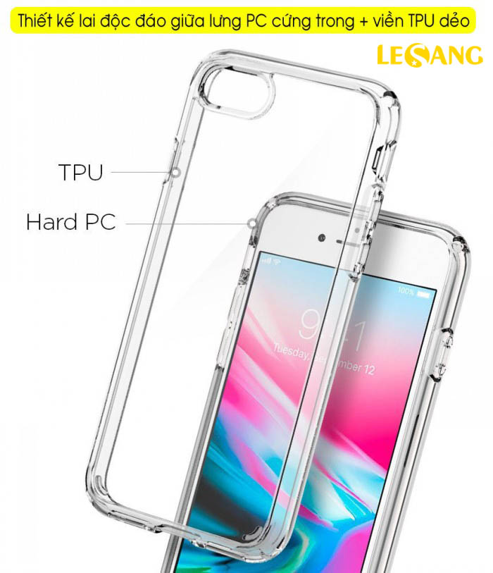Ốp lưng iPhone 8 / iPhone 7 Spigen Ultra Crytal 2 trong suốt 36